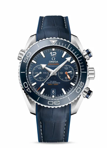 Omega Seamaster Planet Ocean 600M Co-Axial 45.5 Master Chronometer Chronograph Stainless Steel / Blue / Alligator 215.33.46.51.03.001 (21533465103001)